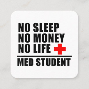 Funny Med School T ShirtTrust Me Im Almost A Docto Square Business Card
