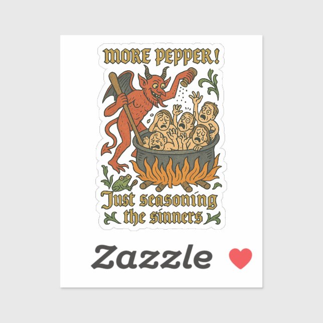 Funny Mediaeval Meme Devil Cartoon Halloween (Sheet)