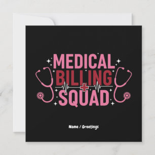Funny Medical Billing Squad Proud Specialist Gift Invitation