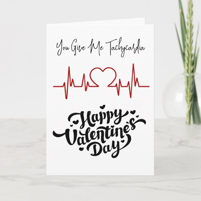 Funny Medical Doctor Nurse Valentines Day  Holiday Card (Front)