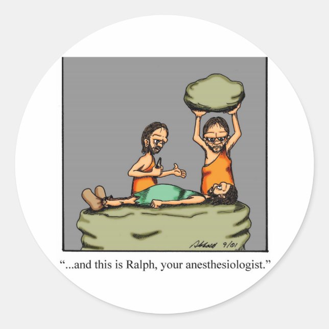 Funny Medical Gifts! Classic Round Sticker (Front)