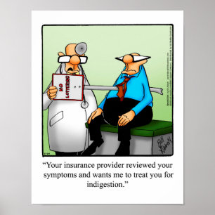 Funny Medical Insurance Humour Poster
