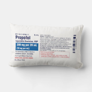 Funny Medical Propofol Label Lumbar Cushion
