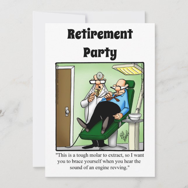Funny Medical Retirement Humour Party Invitations (Front)