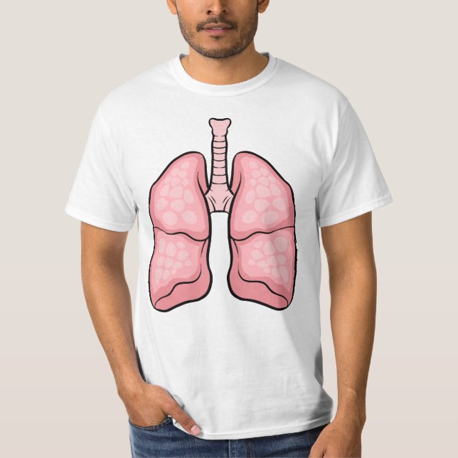 Funny Medical Science Anatomy Human Lungs T-Shirt (Front)
