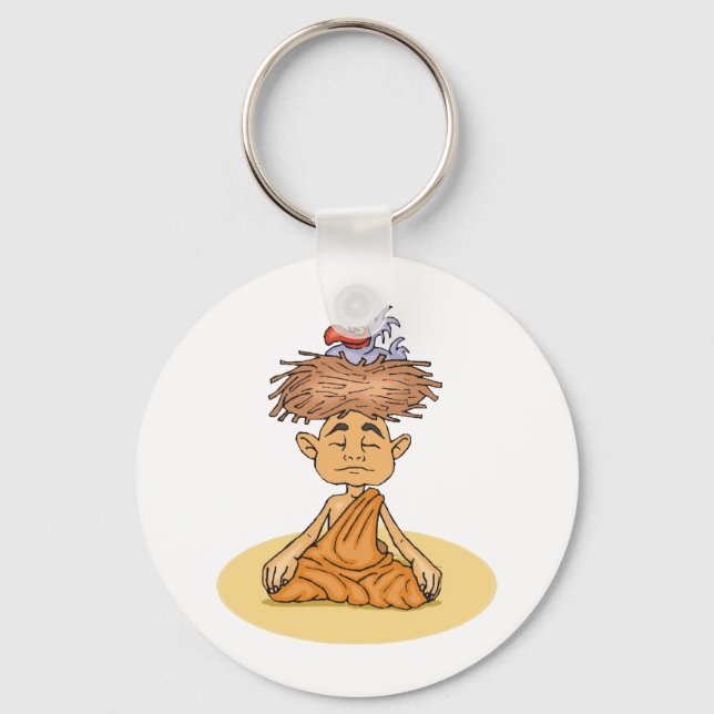 Funny Meditation Key Ring (Front)