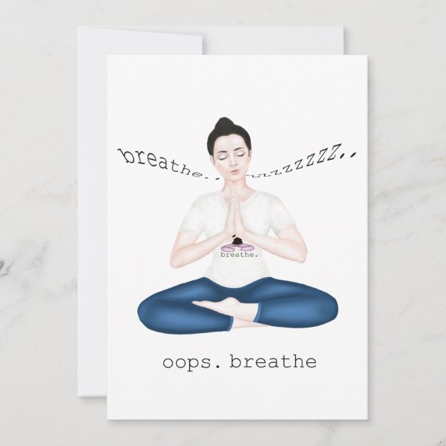funny  meditation thank you card (Front)