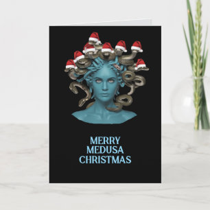 Funny Medusa Christmas Holiday Card