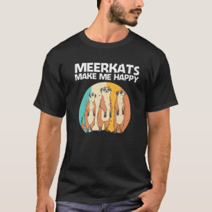 Funny Meerkat For Men Women Retro Wildlife Zoo Ani T-Shirt