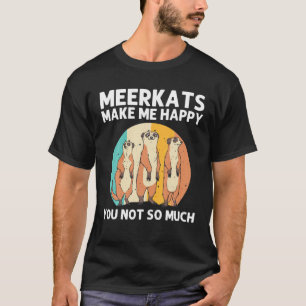 Funny Meerkat For Men Women Retro Wildlife Zoo Ani T-Shirt