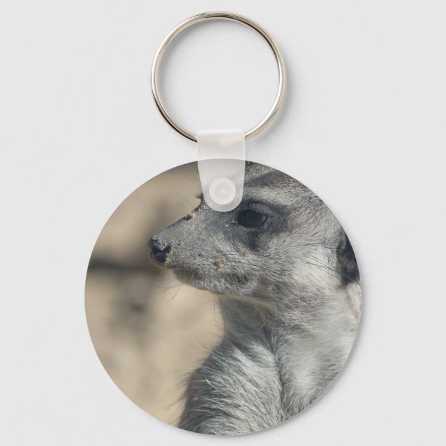 Funny Meerkat Key Ring (Front)