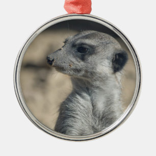 Funny Meerkat Metal Tree Decoration