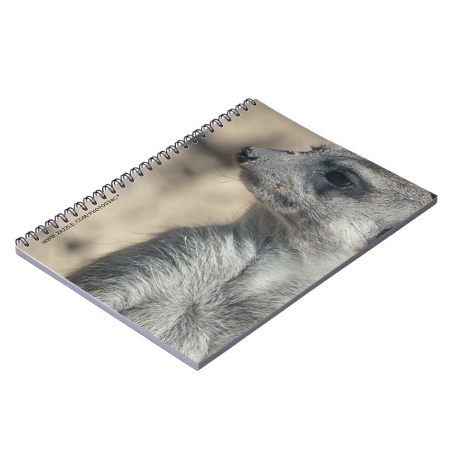 Funny Meerkat Spiral Notebook (Left Side)