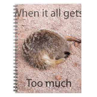 Funny Meerkat Spiral Notebook