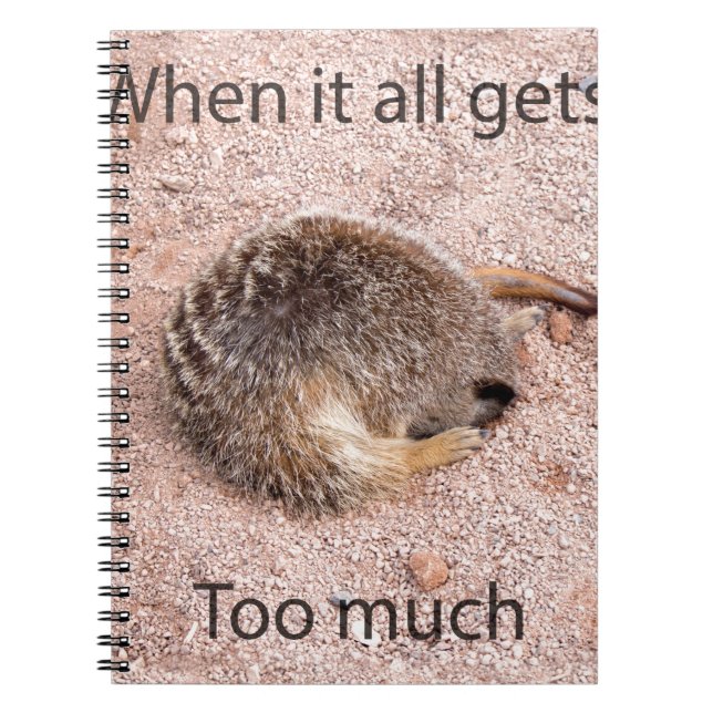 Funny Meerkat Spiral Notebook (Front)