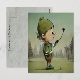 Funny Meet You On Golf Course Four Vacation Postcard