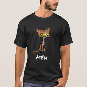 Funny Meh Cat For Cat Lovers T-Shirt