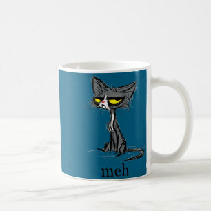 Funny Meh Cat Gift For Cat Lovers  Coffee Mug