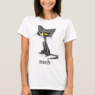Funny Meh Cat Gift For Cat Lovers  T-Shirt