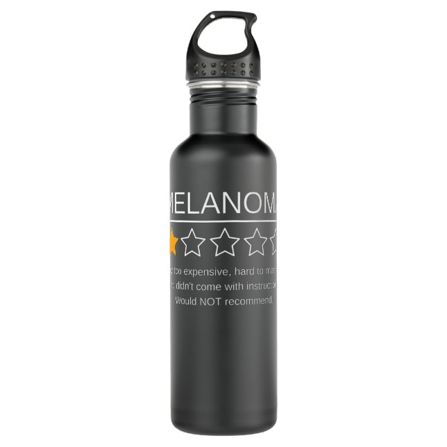 Funny Melanoma Awareness One Star Rating Cancer Su 710 Ml Water Bottle (Front)
