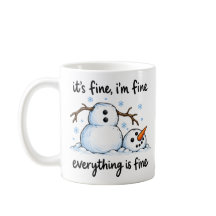 Funny Meltdown Snowman Winter Humour