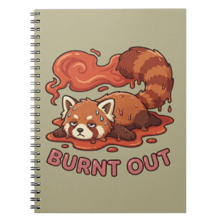 Funny Melting Red Panda Burnt Out Sticker | Cute  Notebook