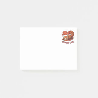 Funny Melting Red Panda Burnt Out Sticker | Cute Post-it Notes