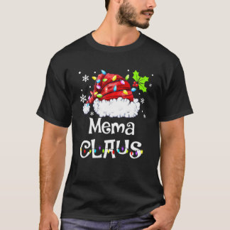 Funny Mema Claus Christmas Pyjamas Santa T-Shirt