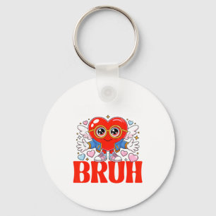 Funny Meme 67 Six Seven Bruh Valentine Heart Women Key Ring