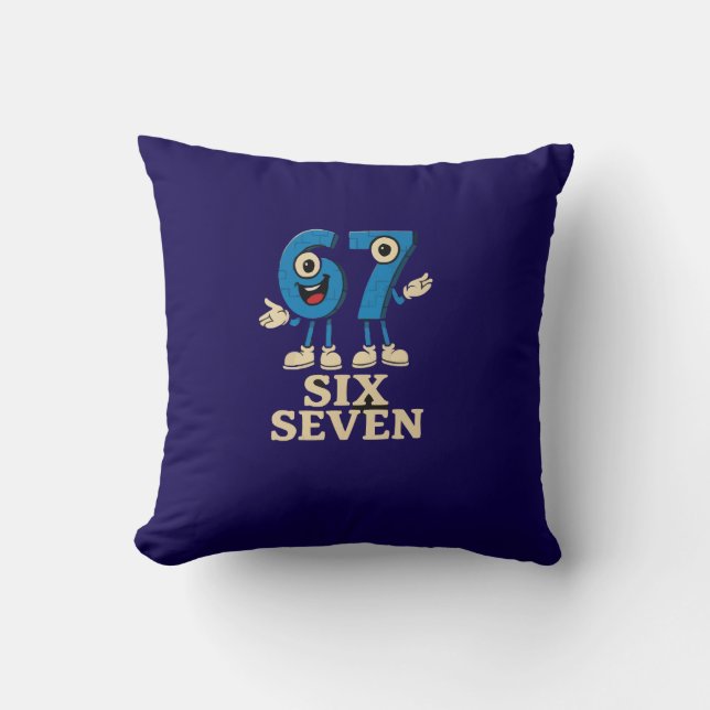 funny meme 6 7 cushion (Front)