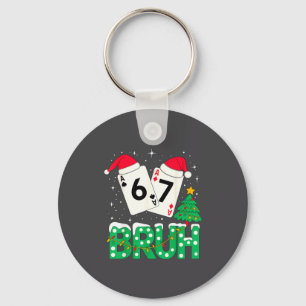 Funny Meme 6 7 Festive Ker Bruh Christmas Tree San Key Ring