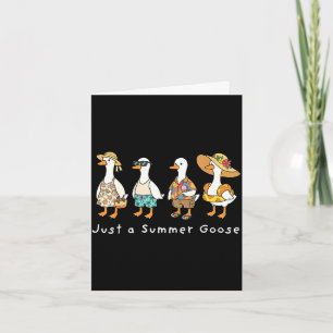 Funny meme a summer goose vacation beach hawaii card