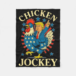 Funny Meme Chicken Jockey  Fleece Blanket