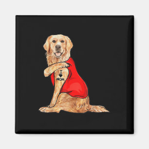 Funny Meme Cute Dog I Love Mum Tattoo Gift Mother  Magnet