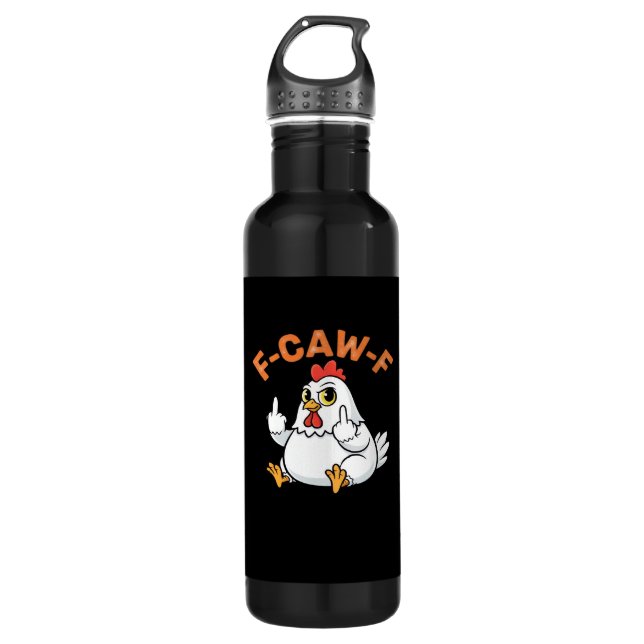 Funny Meme F-Caw-F Chicken 710 Ml Water Bottle (Front)