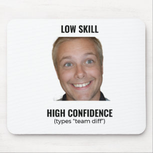 Funny Meme Gamer Mousepad Low Skill