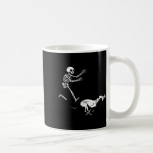Funny Meme Greyhound Running Skeleton Halloween Coffee Mug