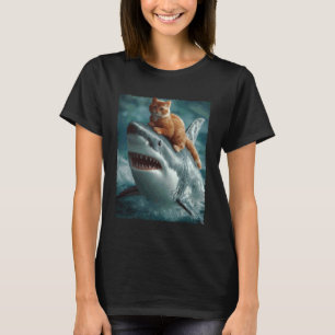 Funny Meme I Love Cats I Love Sharks Weird T-Shirt