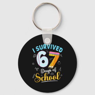 Funny Meme I Survived 67 Days Of School Teacher St Key Ring