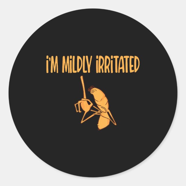 Funny Meme I'm Mildly Irritated Marcus The Worm Sa Classic Round Sticker (Front)