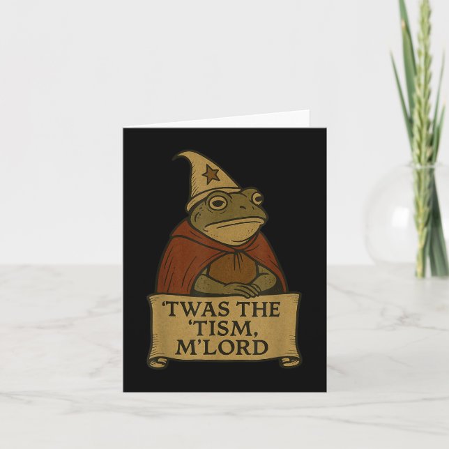 Funny Meme Tees Twas The Tism Mlord  Card (Front)