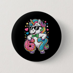 Funny Meme Unicorn Girls Kids Six Seven 6-7 Brainr 6 Cm Round Badge