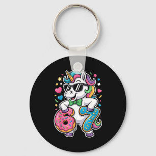 Funny Meme Unicorn Girls Kids Six Seven 6-7 Brainr Key Ring