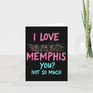 Funny Memphis Tennessee Night Skyline Vintage Tank Card