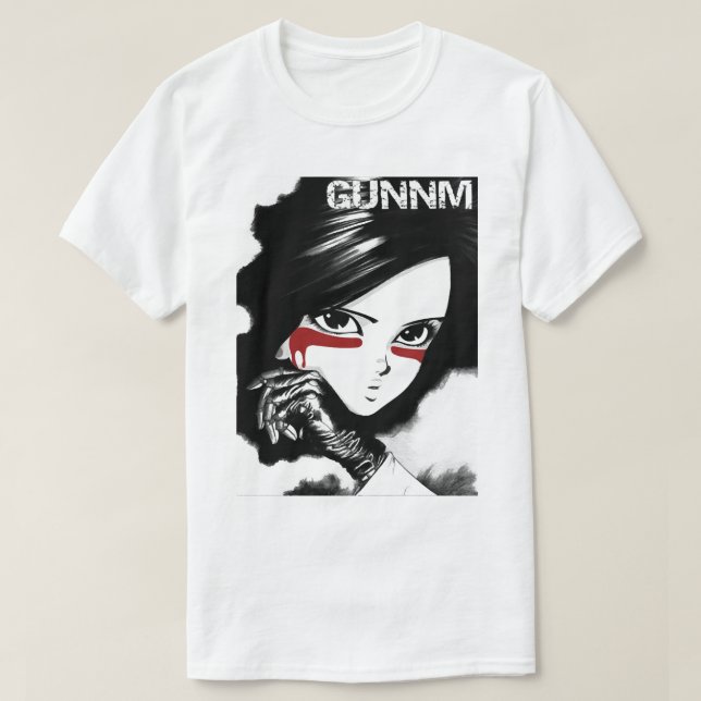 Funny Men Gunnm Gally Alita Battle Angel Awesome F T-Shirt (Design Front)