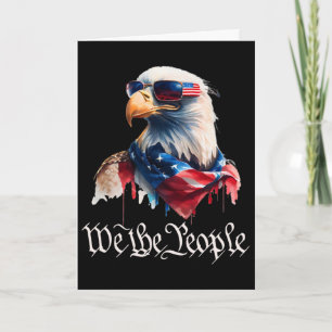 Funny Mens 4th Of July Shirt We The People Eagle Card