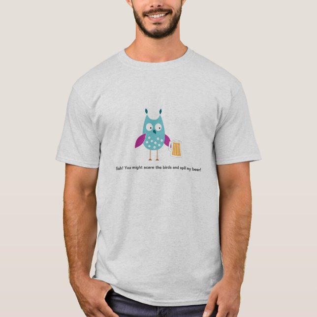 Funny Men's Bird T-shirt (Front)