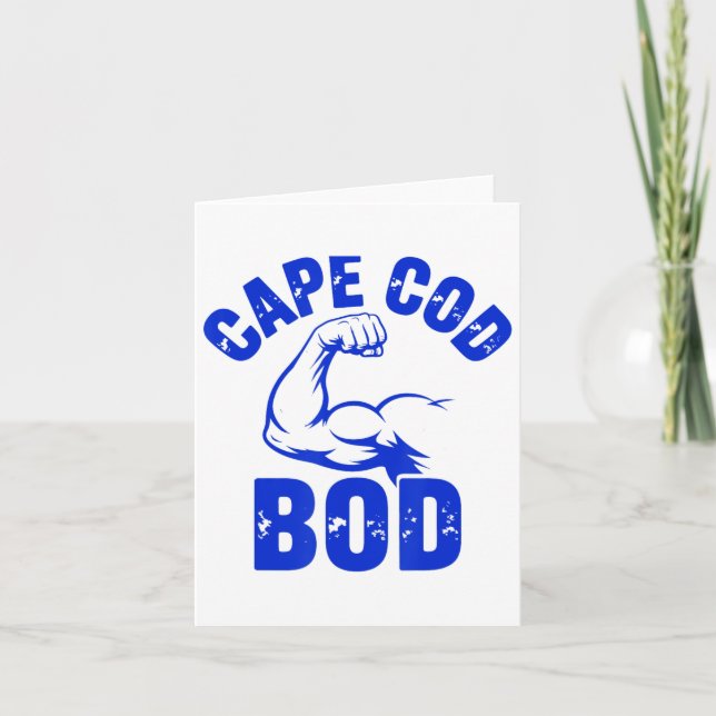 Funny Men's Cape Cod Bod Machusetts Summer Beach F Card (Front)