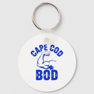 Funny Men's Cape Cod Bod Machusetts Summer Beach F Key Ring