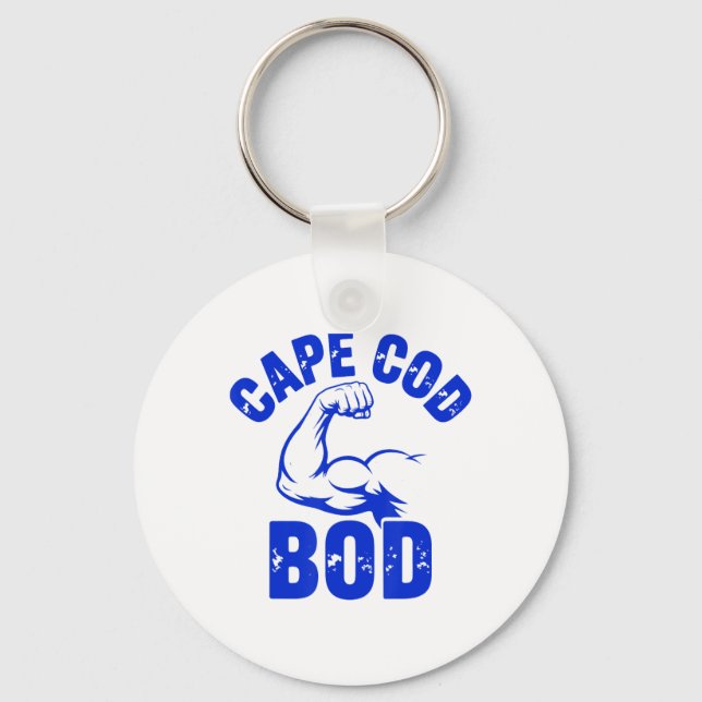 Funny Men's Cape Cod Bod Machusetts Summer Beach F Key Ring (Front)